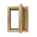 America NAMI Certified 2018 new arrival TEAK wood clad aluminum tilt and turn window for building